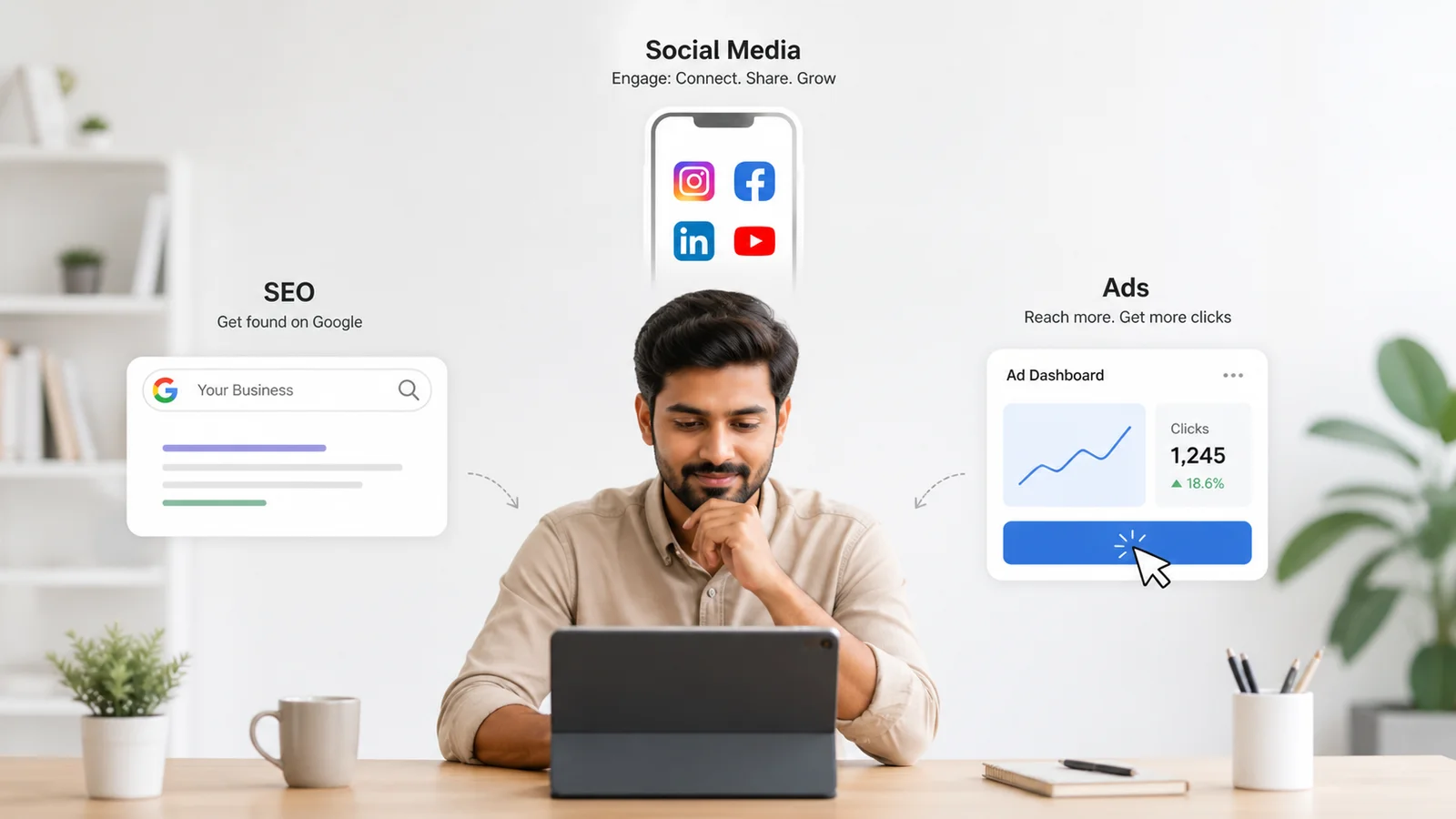 Should Small Businesses Invest in SEO, Ads, or Social Media First?