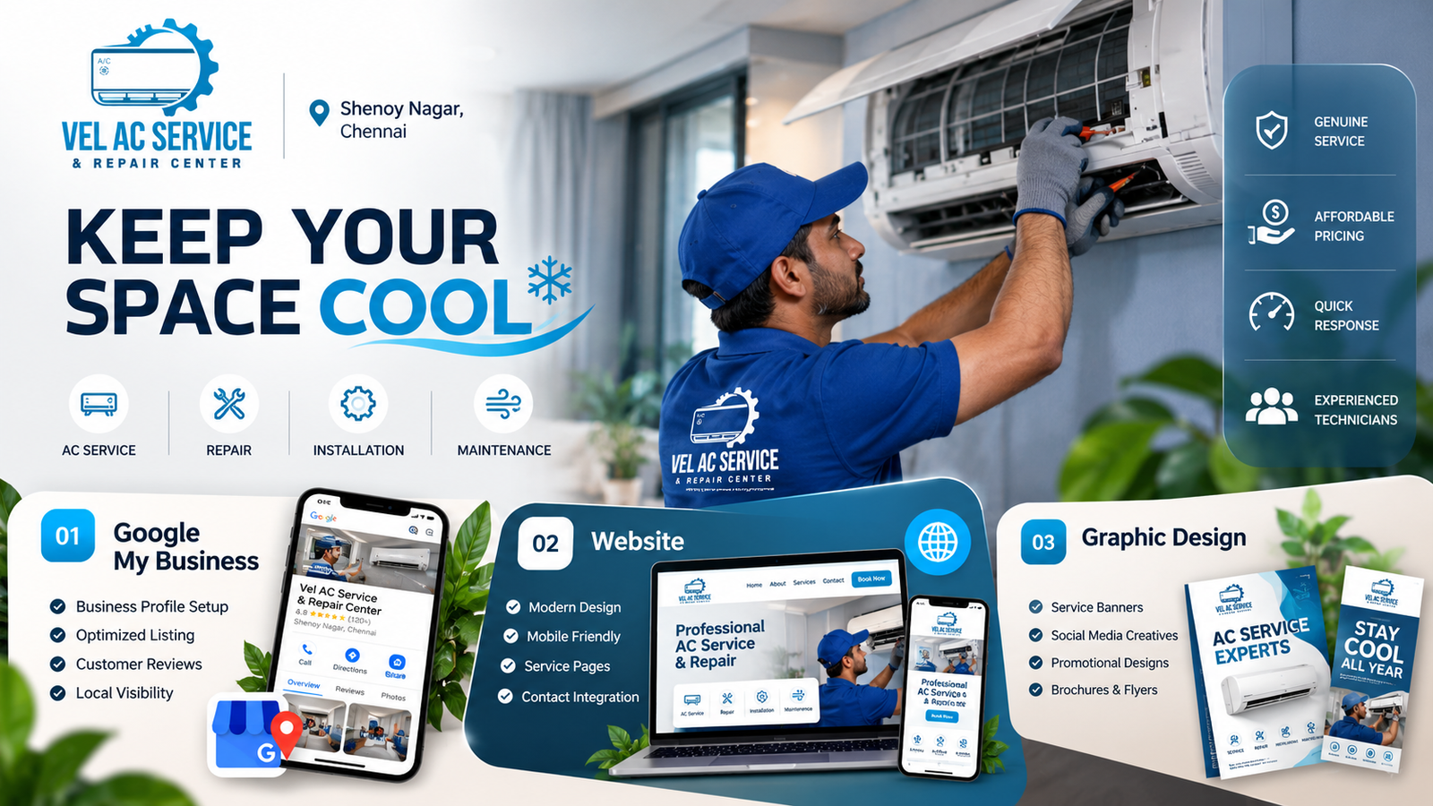 Vel AC Service case study – How Did We Take Vel AC Service from Google Rank #35 to #1?