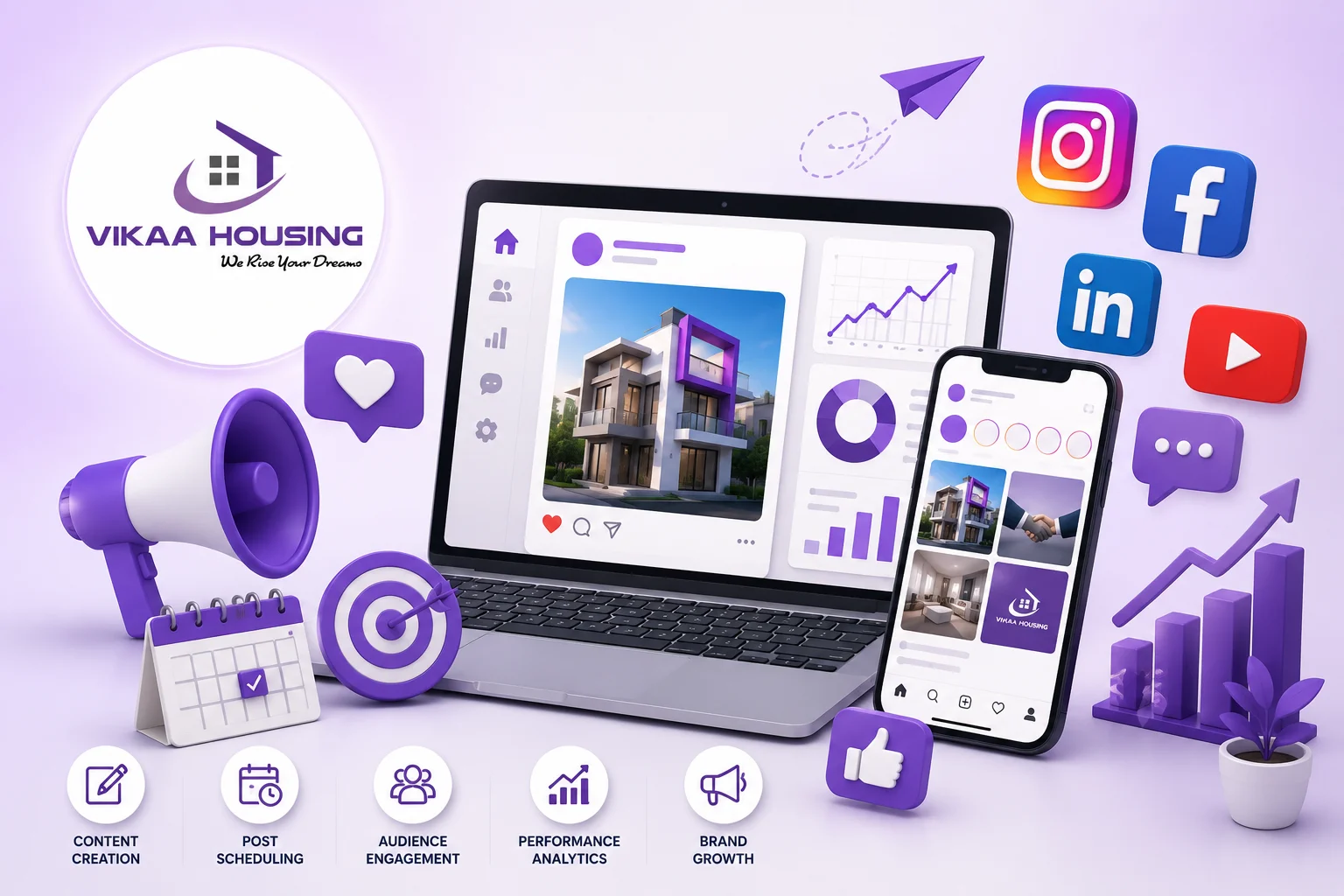 Vikaa Homes Social Media Management
