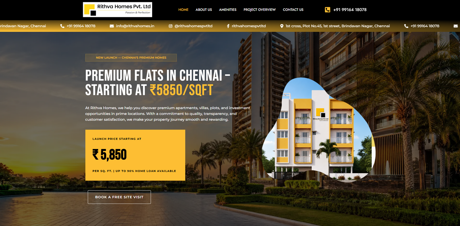 Rithva Homes Website